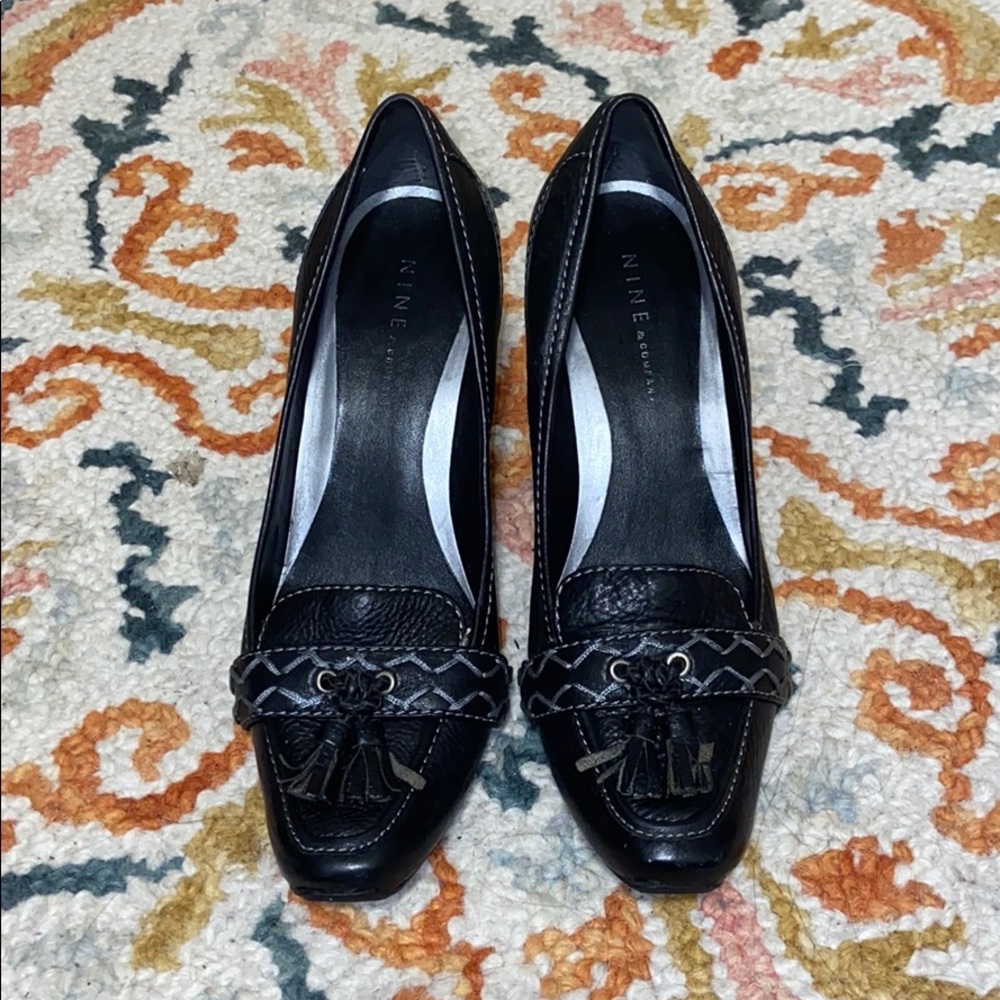 Nine West Black loafer Design Heels